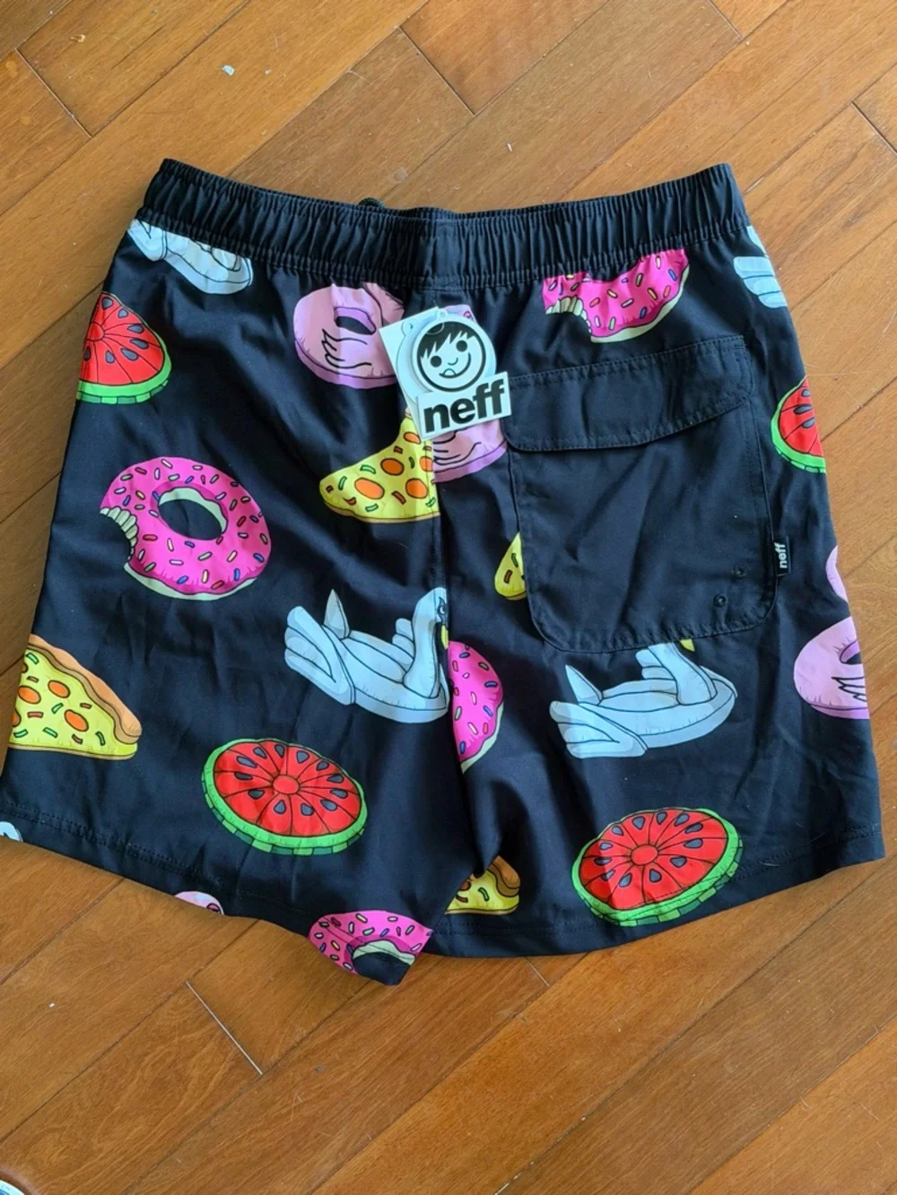 NWT NEFF Pool Party Swim Trunks Men’s Graphic Print Board Shorts Size M, L, XL